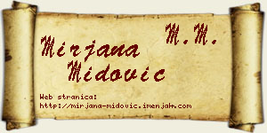 Mirjana Midović vizit kartica